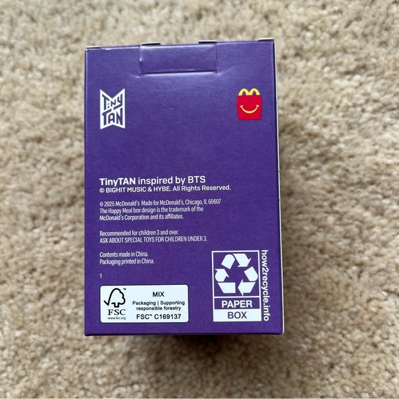 New! 2025 McDonald's #1 RM  TINY TAN x BTS 2025 Happy Meal Toy Limited Edn - Picture 4 of 5